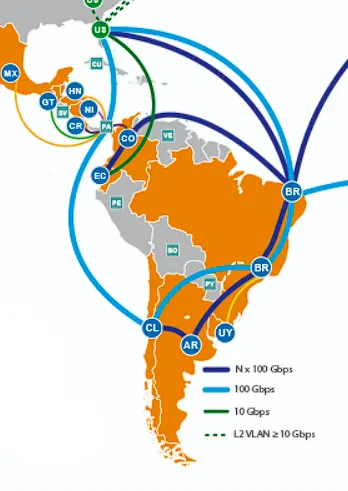 Mapa de América del Sur